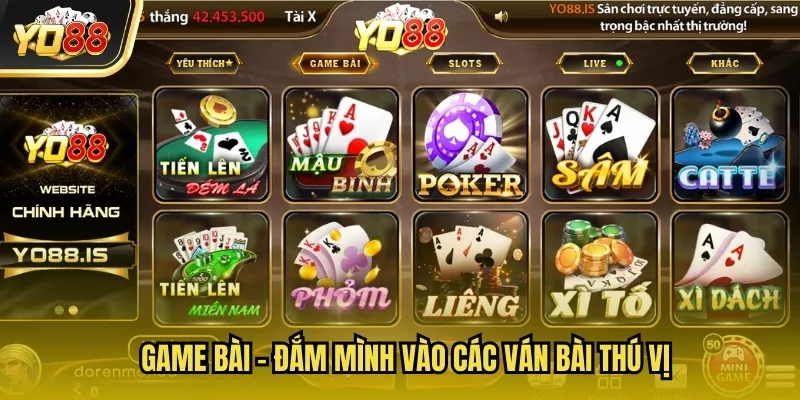 YO88 13 Game bài - Đắm mình vào các ván bài thú vị
